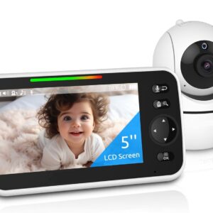No WiFi Baby Monitor 5" Screen 30-Hour Battery  with Camera
