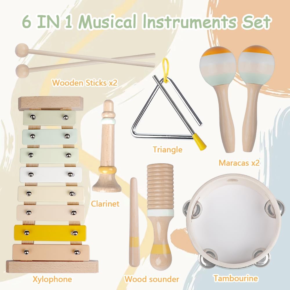 Baby Musical Instruments-Montessori Wooden Toys for Toddlers 1-3 - Image 6
