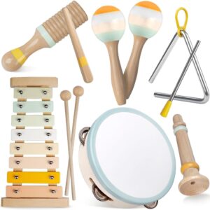 Baby Musical Instruments-Montessori Wooden Toys for Toddlers 1-3