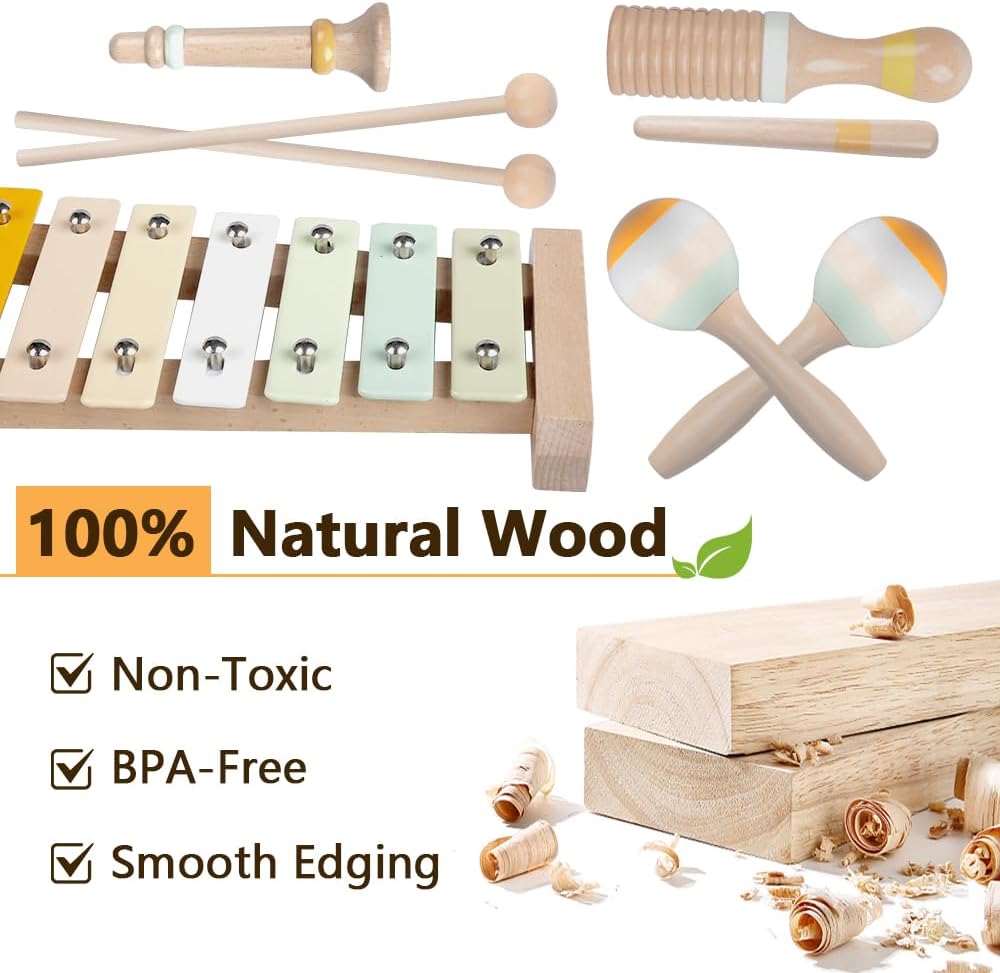 Baby Musical Instruments-Montessori Wooden Toys for Toddlers 1-3 - Image 5