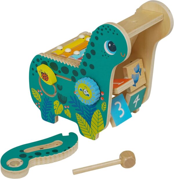 Wooden Dinosaur Toddler and Preschool Musical Instrument and Activity Toy - Image 4
