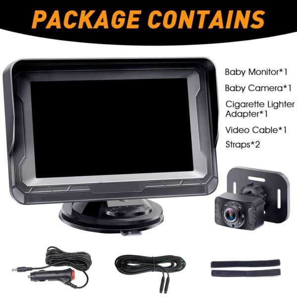 Baby Car Camera HD 1080P - Rear-Facing Car - Image 4