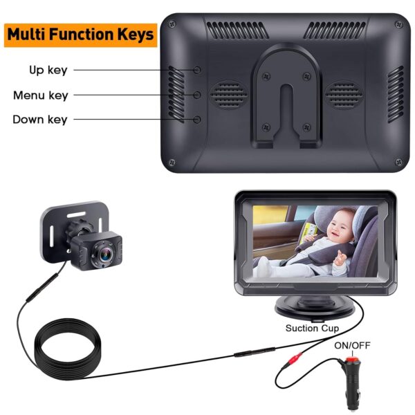 Baby Car Camera HD 1080P - Rear-Facing Car - Image 7