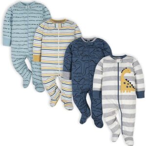 Baby Boys 4 Pack Sleep 'N Play Footie