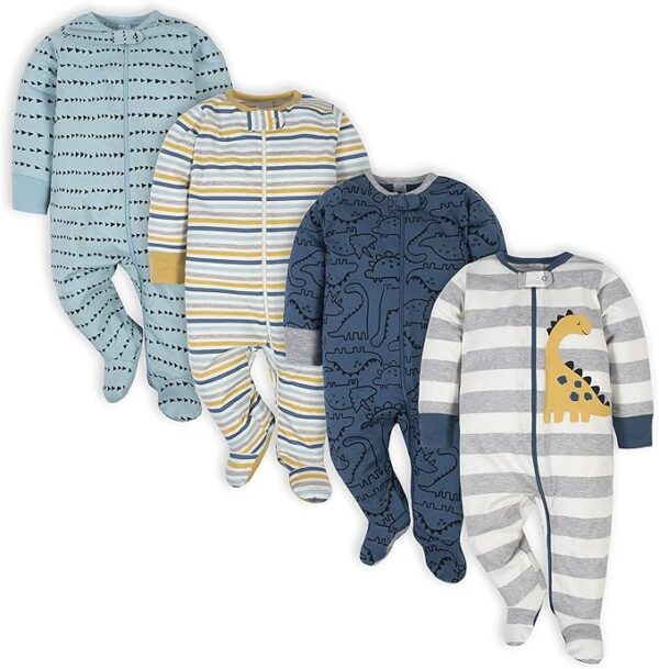 Baby Boys 4 Pack Sleep 'N Play Footie